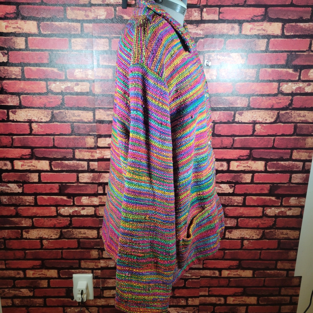 Multicolor Striped Button-Up Jacket - Picture 3 of 6